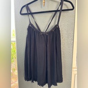 Free People Black Swing Top